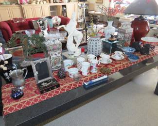 tables full of bone china.