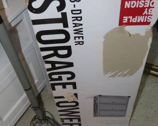 New three drawer chest, Unassembled