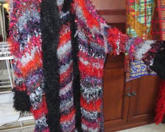 Hand knitted long cardigan