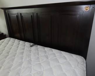 Asian themed queen size head board.