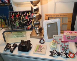 frames and knick knacks.