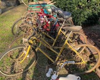 Vintage Bicycles and Tricycle