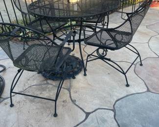 5 Piece Wrought Iron Patio Set