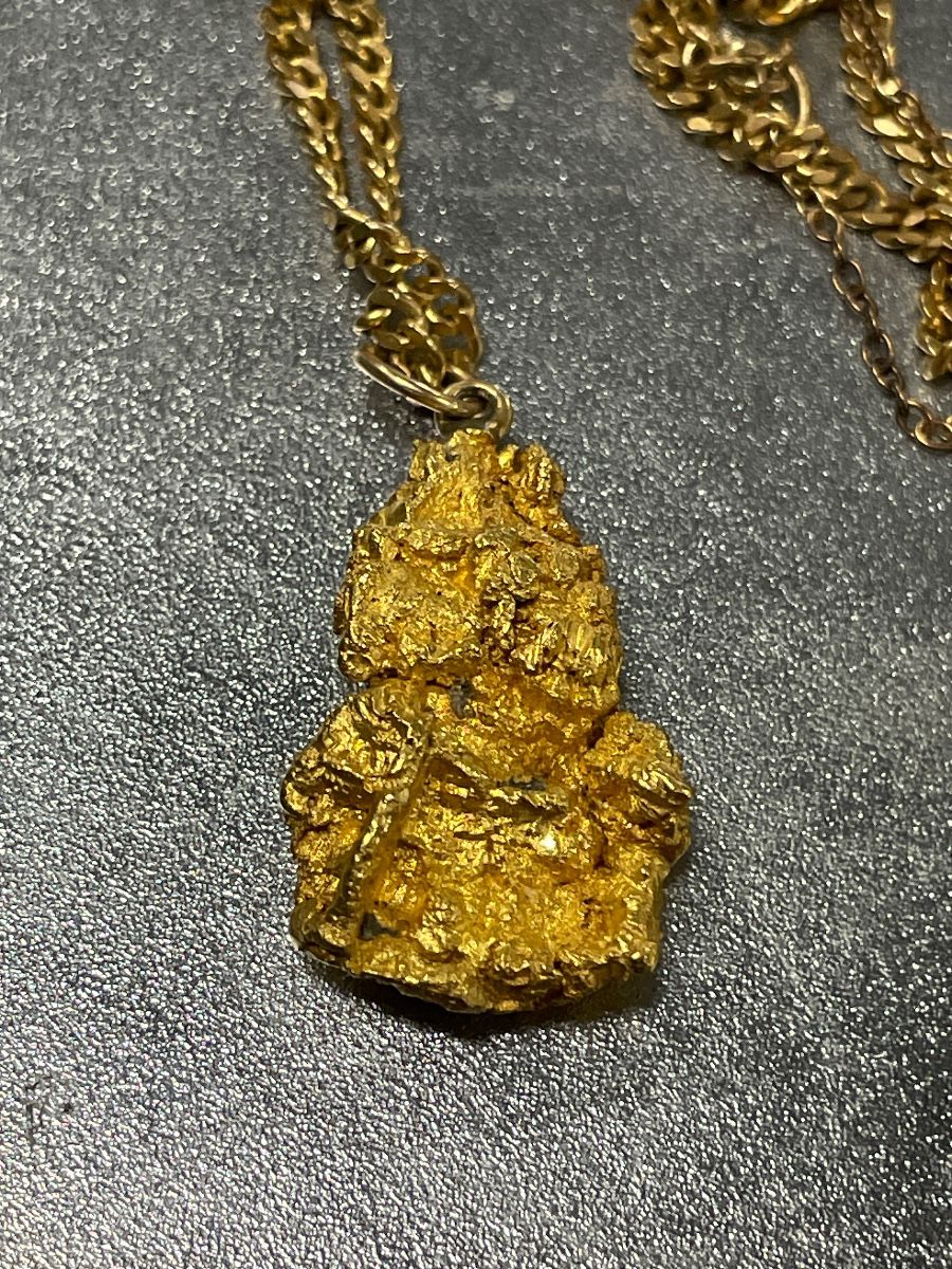 Gold nugget necklace