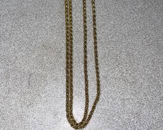 14 karat gold rope chain