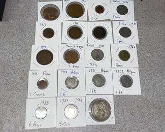Collection of foreign coins, including some silver