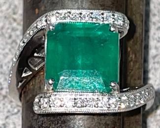 Another large emerald ring