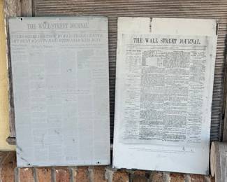 Newspaper printing plate, September 12, 2001, Wall Street Journal