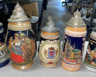 Collection of 1950s German Steins