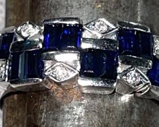 Sapphire and diamond ring