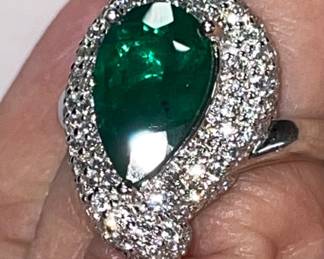 Large emerald ring