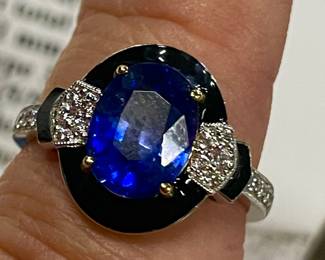 Another very large sapphire ring