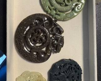 ASian Oriental carved piecs