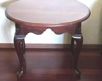 Cherry Tone Oval Side Table