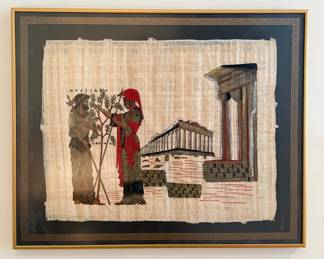 Greek Hand Painted Papyrus