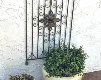 Metal Wall Hanging  2 Elephant Bush