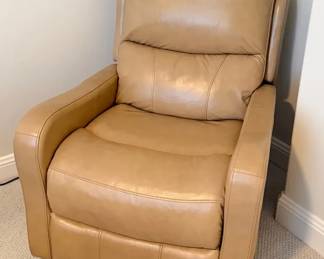 Tan Faux Leather Recliner