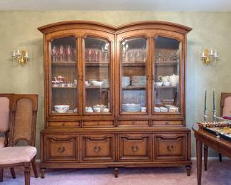 Vintage China Cabinet with Glass Display