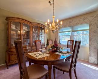 Vintage Dining Table with Matching Chairs