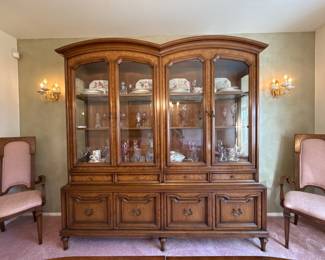 Vintage China Cabinet with Glass Display