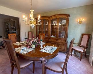 Vintage Dining Table with Matching Chairs