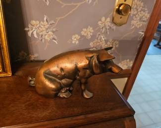 Chicago Stockyard cast iron piggy bank