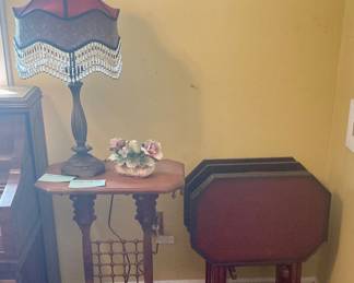 Bible table, tv trays