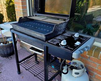 Gas grill and petroleum tank