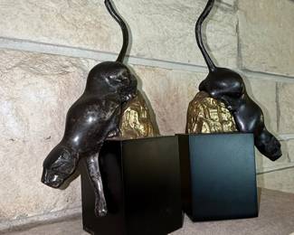 Pair of Art Deco Style Panther Bookends