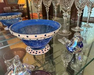 Assorted Decorative Glassware and Ceramic Bowl