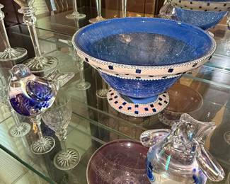 Assorted Decorative Glassware and Ceramic Bowl