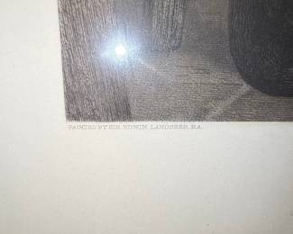 Children and Rabbits by Sir Edwin Landseer, Engraving by Geo. G. Queen