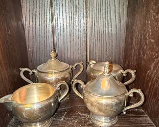 WM A Rogers Silver Plated Tea Set
