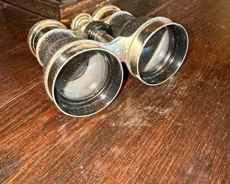 Antique Opera Glasses with Integrated Compass