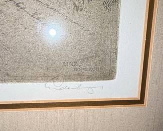 Linz Hofgasse Etching by Ferdinand Wagner