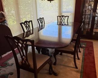 Mahogany Dining Table and Chairs Set