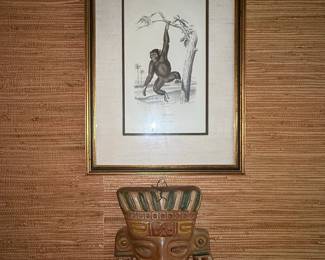 Chimpanzee Engraving by Ernst Haeckel, Framed Print