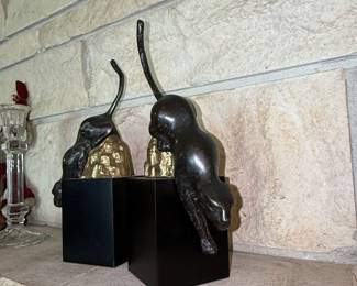 Pair of Art Deco Style Panther Bookends