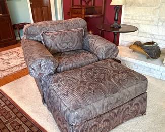Clayton Marcus Upholstered Club Chair and Ottoman Set
