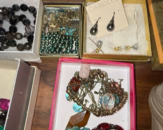 Assorted Costume Jewelry Collection with Carolee Earrings