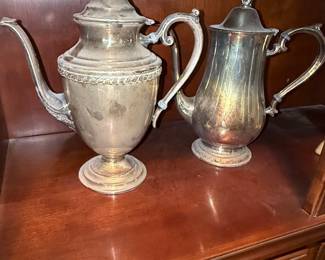 Vintage Silver Plated Coffee and Tea Pots