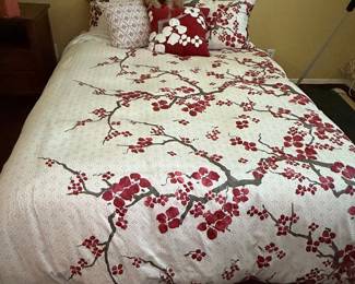 Japanese Cherry Blossom Print Duvet Cover Set