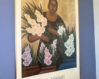 Nivia Gonzalez "El Mercado de Flores" Lithograph Print