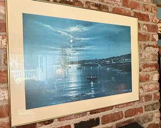 N. Hallard 1980 Seascape Print