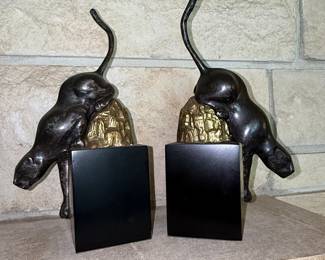 Pair of Art Deco Style Panther Bookends