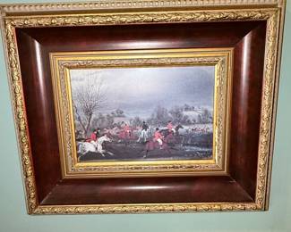 Framed Print of a Fox Hunt Scene by George Wright