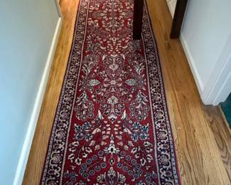 Hand-Knotted Wool Persian Runner Rug