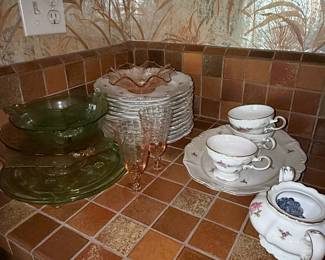 Vintage Floral Teacup and Saucer Set with Sugar Bowl
