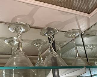 Art Deco Twisted Stem Cocktail Glasses