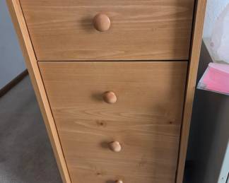 Solid Wood 5-Drawer Tall Dresser